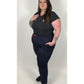 Women’s High Waisted Jogger Scrub Pants - Navy Blue