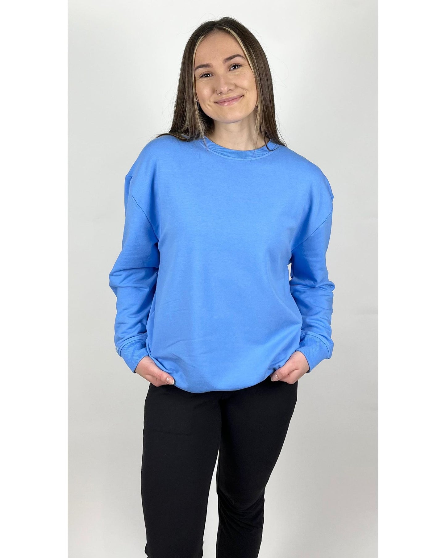 Unisex Sky Blue Crewneck Sweatshirt