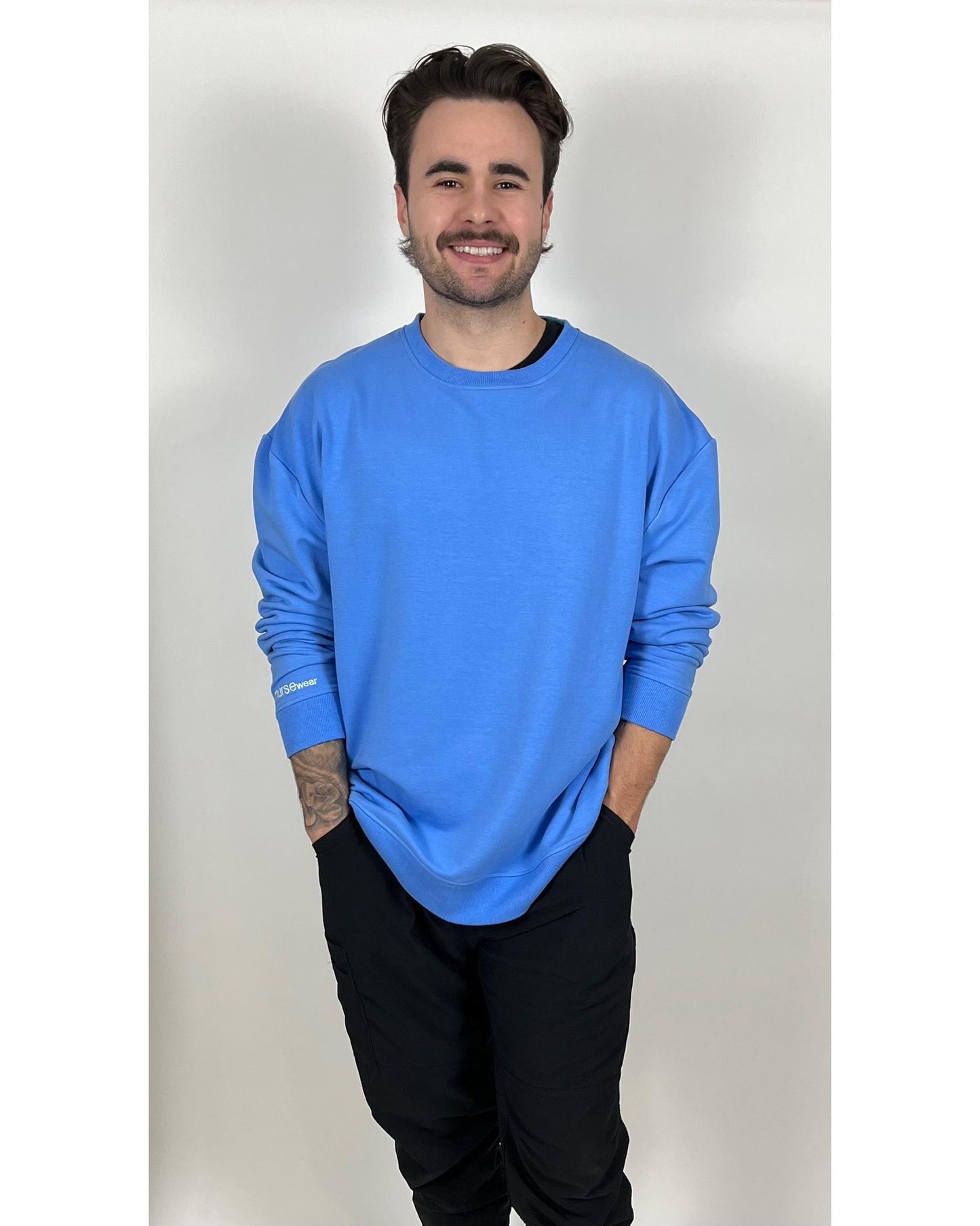 Unisex Sky Blue Crewneck Sweatshirt