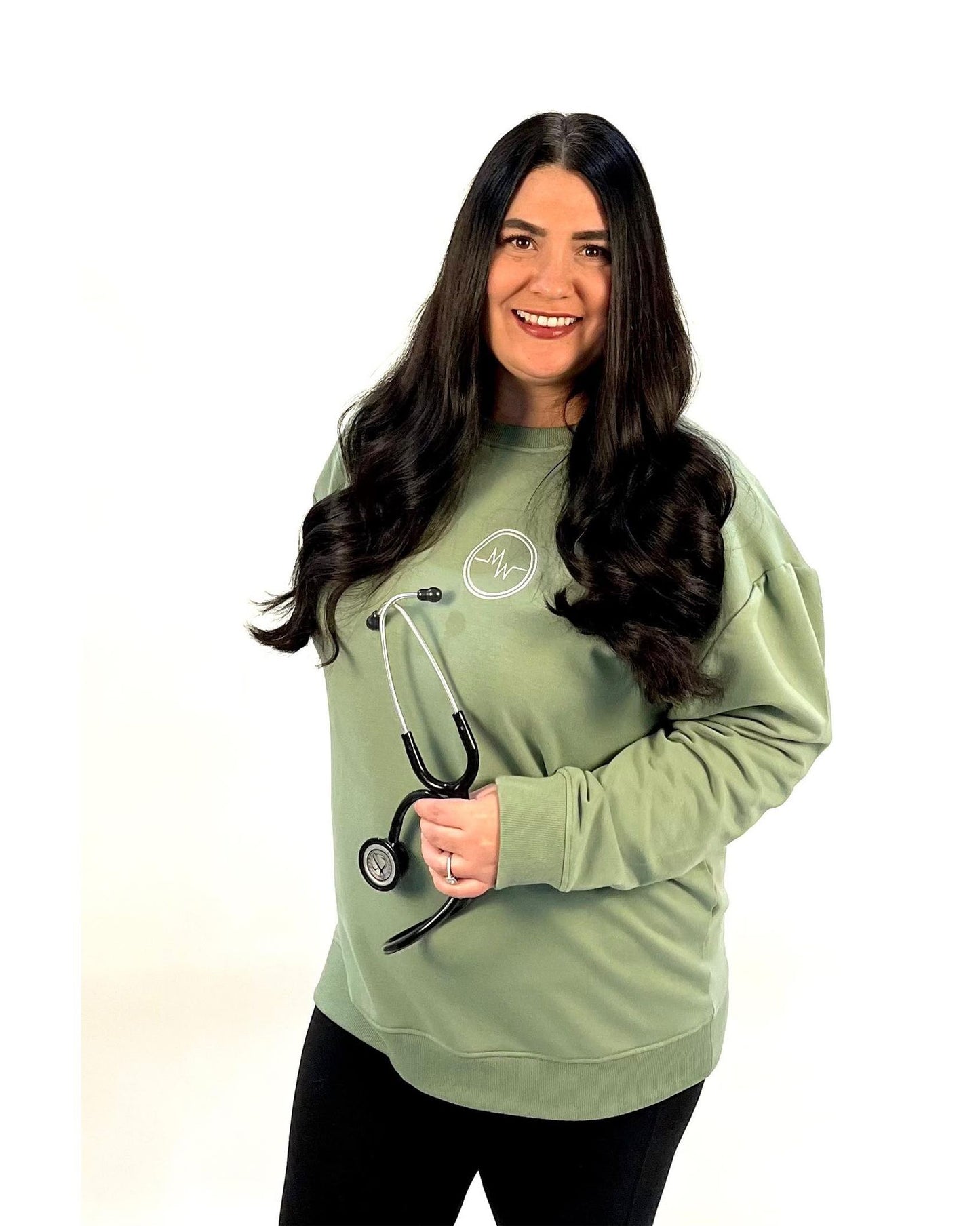 Unisex Sage Green Crewneck Sweatshirt